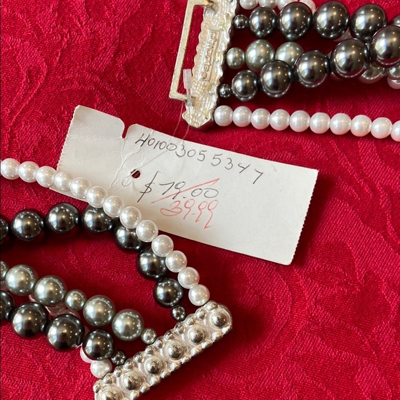 Chico's Black and White Multi-Strand Belt NWT - Picture 2 of 11